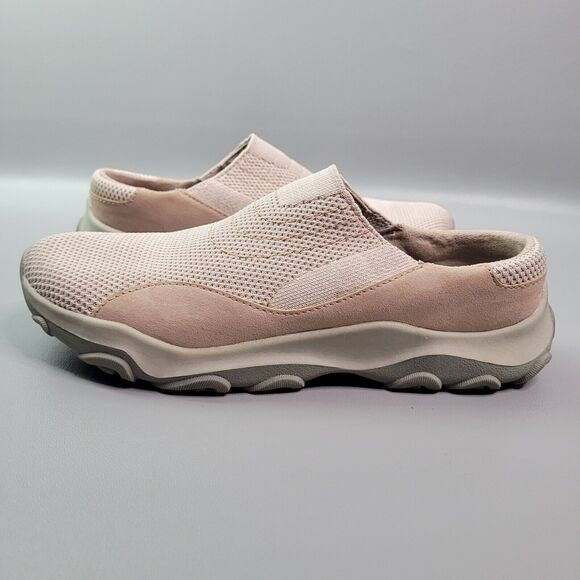 Earth Origins Suede & Knit Trail Clogs Talin Dusty Pink Size 7 - Picture 2 of 8
